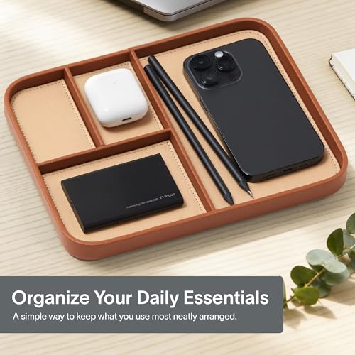 Nordik Leather Valet Tray - Medium EDC Tray - Sand B | All Products - Image 3