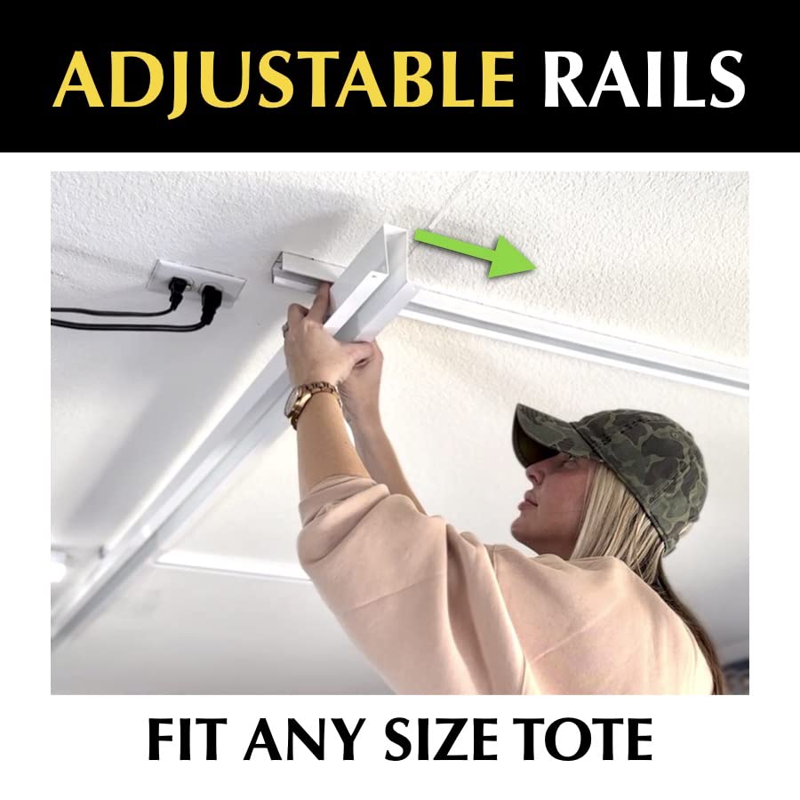 E-Z Garage Storage Tote Slide PRO – Made in USA Ceiling Tote - Image 4