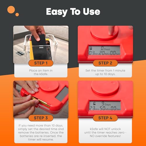 kSafe Time Locking Container XL – Tech Lock Box for Tablets, Game - Image 5