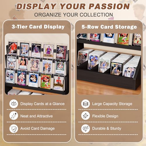 Emfogo Trading Card Display, 3-Tier Card Display Stand - Image 6