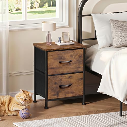 WLIVE Night Stand, Small Dresser with 2 Drawers & Wo | All Products - Image 3