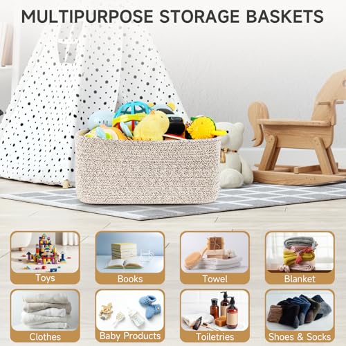 3 Pack Small Storage Baskets for Organizing, 11.8×7.8×5.1" - Image 7