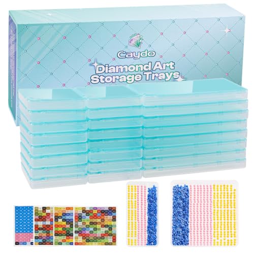 Caydo 36Pcs Diamond Art Storage Trays with Lids | Home Organization - Image 2