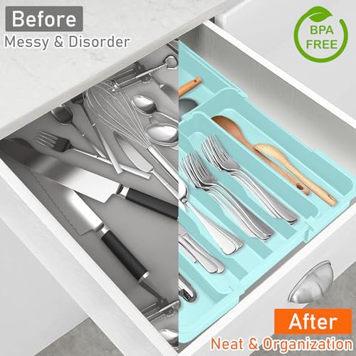 Expandable Silverware Drawer Organizer, Utensil Tray for Kitchen - Image 6