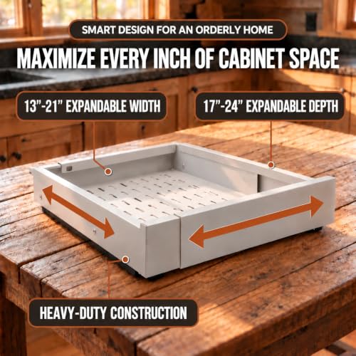 Expandable Pull Out Cabinet Organizer | 4-Way | Home Organization - Image 3