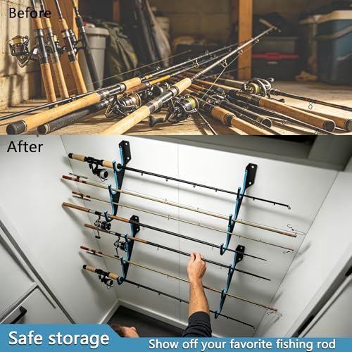 Fishing Rod Holders & Pole Holders for Garage, Wall - Image 5