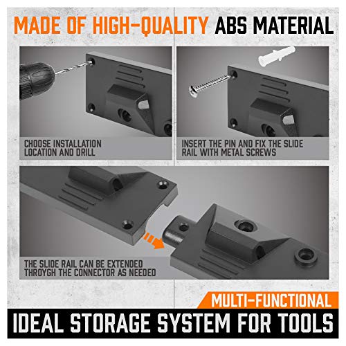 HORUSDY 64 Inch Adjustable Storage System, Wall Mount Tool - Image 5