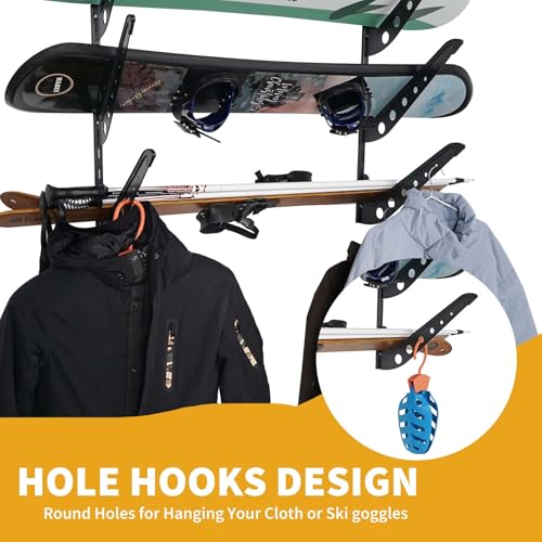 Snowboard Wall Racks, Adjustable Storage Rack for Ski - Image 6