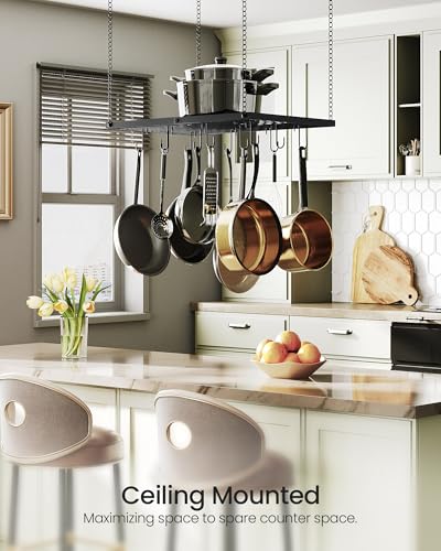 CHOEZON Hanging Pot Rack, Ceiling Mounted Pot Hanger for Kitchen - Image 4