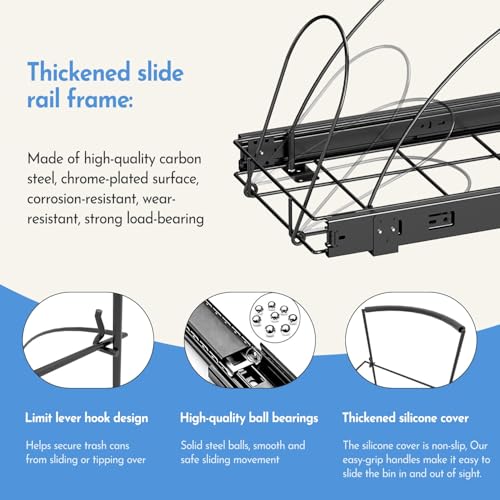 Pull Out Trash Can Under Cabinet, Heavy Duty Under Sink Organizer - Image 4