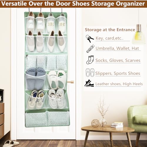 18 Pockets Over the Door Organizer with 4 Kind Pockets,Behind - Image 4