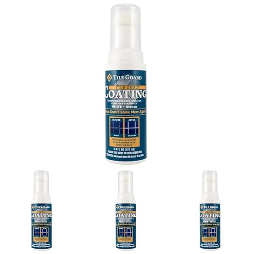 Homax Grout Coating, White, 4.3 oz, Tile Guard Grout Restoration (Pack of 4)