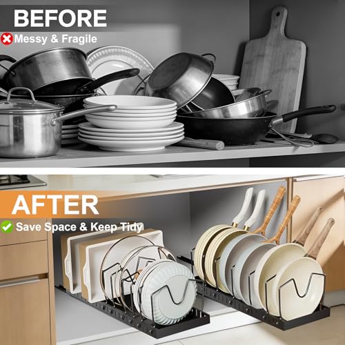 XIAPIA 2 Pack Pull Out Pots and Pans Organizer Under Kitchen - Image 6
