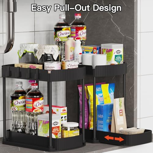 2 Packs Under Sink Pull-Out Storage Organizers, 14.8 Inches - Image 5