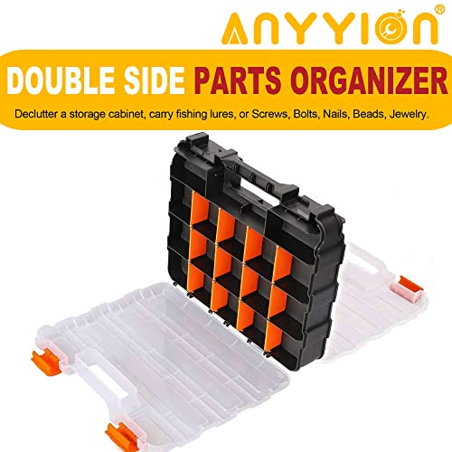Anyyion Small Parts Organizer, 34-Compartments Double Side parts - Image 6