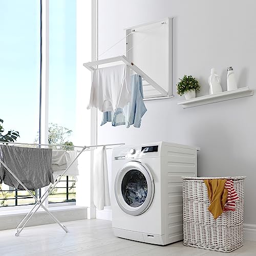 Danya B. Folding Wall Mounted Drying Rack - White - Image 5