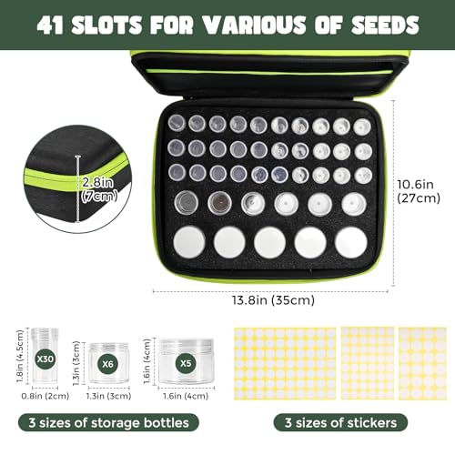 ProCase 41-Slot Seed Storage Organizer Box with Bottles - Image 3