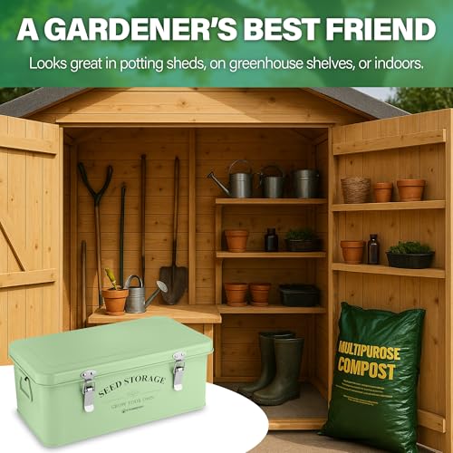 Seed Storage Box Organiser - Seed Tin with 4 Handy Compartments - Image 8