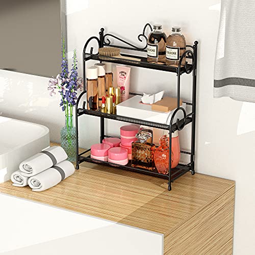 YIUKEA Bathroom Organizer Countertop - 3 Tier Spice Rack - Image 3