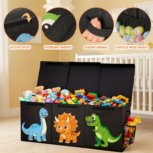 Extra Large Collapsible Toy Box Chest, Sturdy Dinosaur Toy - Image 7