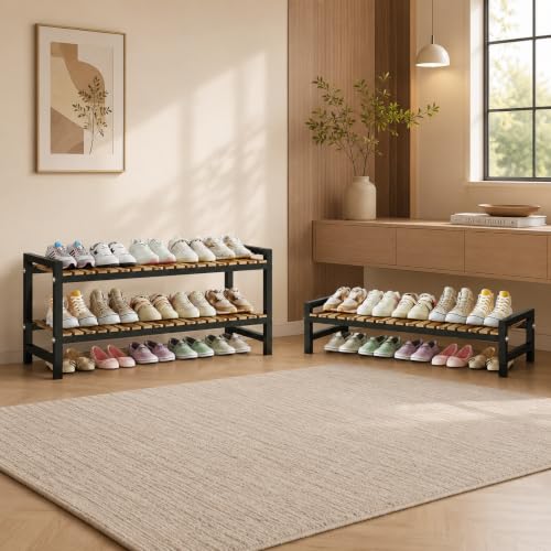 Shoe Rack Organizer for Small Spaces 2Tier Long Narrow Shoe - Image 6
