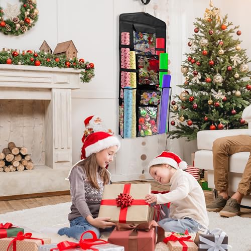Black Wrapping Paper Organizer Storage Double-Sided - Image 3