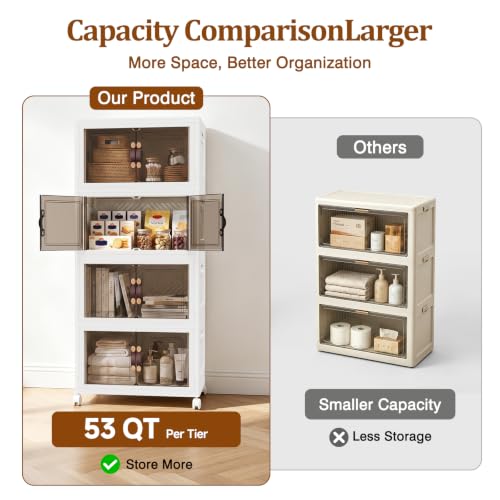 4Tier 212QT Stackable Storage Bins With Lids Portabl | All Products - Image 5
