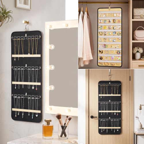 2 Pack Hanging Jewelry Organizer Storage with Zipper - Image 6