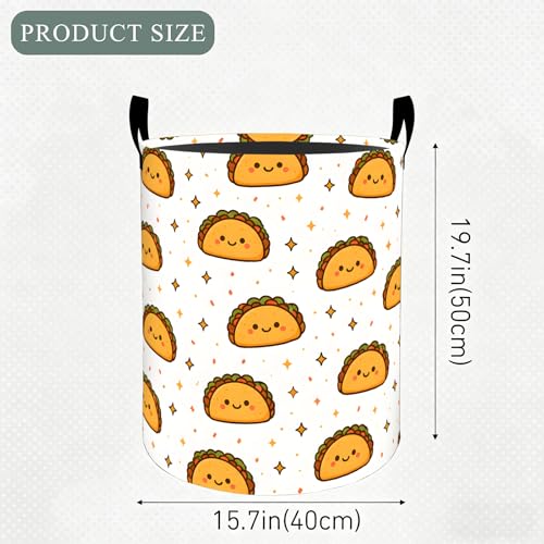 Smiling Taco Laundry Basket Hamper, Organizer Bins Gifts - Image 4