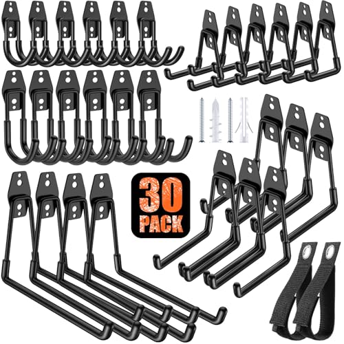 30-Pack Heavy Duty Garage Hooks for Storage & Hanging Items - Image 2