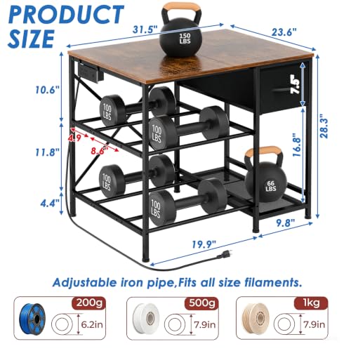 3D Printer Table with Filaments Storage, 3D Printer Stand - Image 6