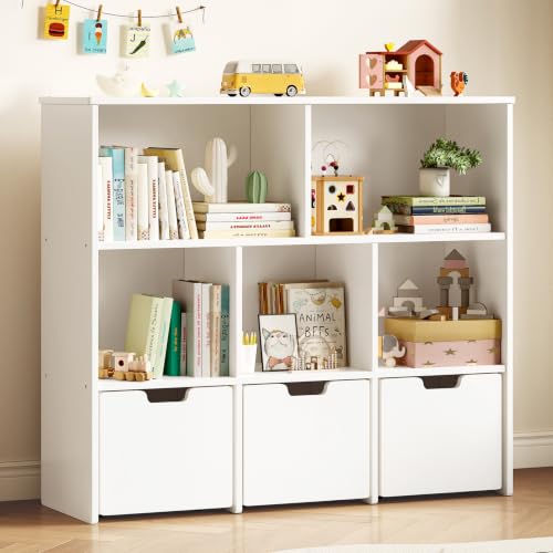 Toy Storage Organizer, Wooden Kids Bookshelf and Toy - Image 2