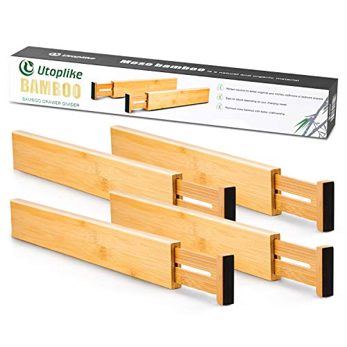 Utoplike 4 Pcs Bamboo Kitchen Drawer Dividers, Large | All Products - Image 7
