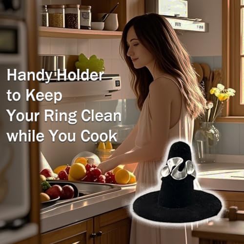 Black Velvet Ring Display Stand, 10PCS Ring Holder and Organizer - Image 6