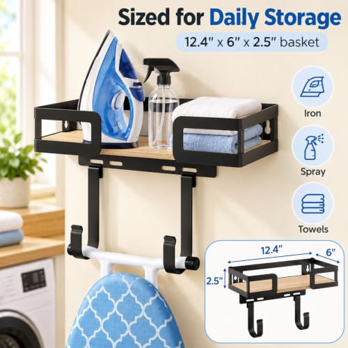 Ironing Board Hanger Wall Mount with Iron Holder for T and Y Legs - Image 5