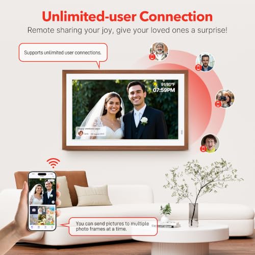 21.5" Large Digital Picture Frame, 64GB Uhale WiFi Frame - Image 7