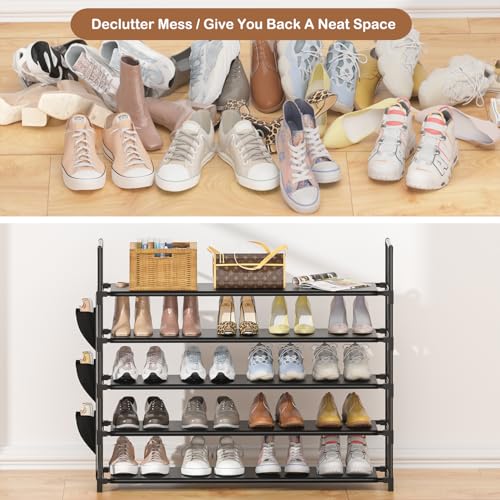 Shoe Rack 5 Tier 20-25 Storage Capacity Shoes Organizer - Image 7