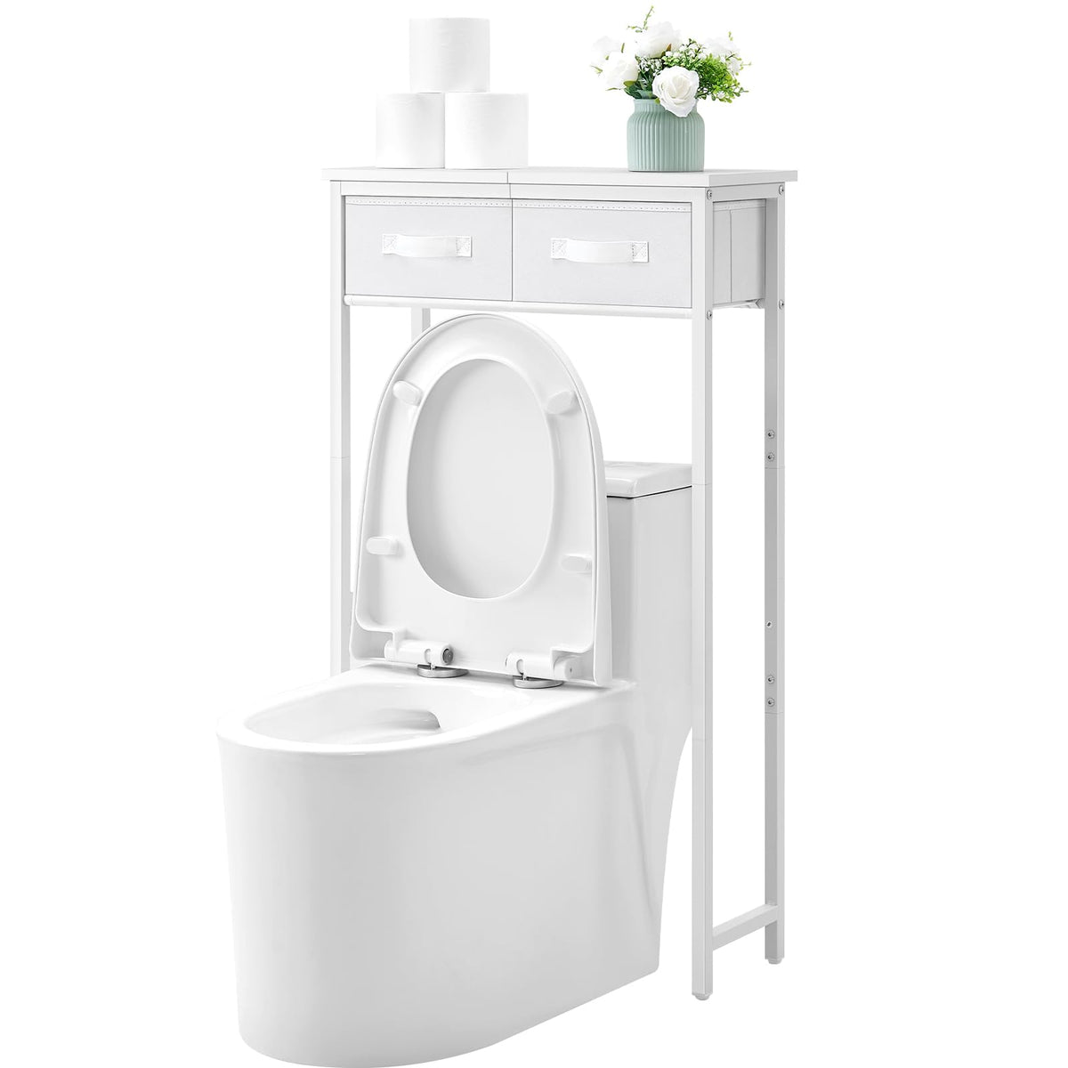 MOHOPE 2-Tier Over The Toilet Storage with 2 Fabric - Image 1