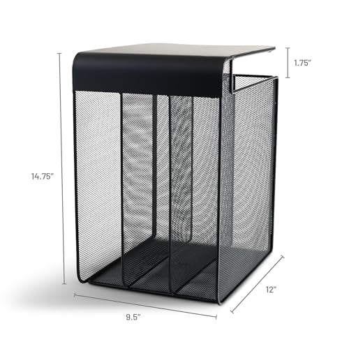 Safco Onyx Hanging Desktop Organizer with 3 Vertical Trays - Image 3