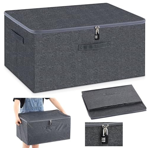 Briwooody 1 Pc Discreet Lockable Toy Bag, Gray, 24 x 16 x 12 in - Image 2