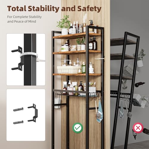 Simple Trending 4 Tier Over The Toilet Storage Rack - Image 6