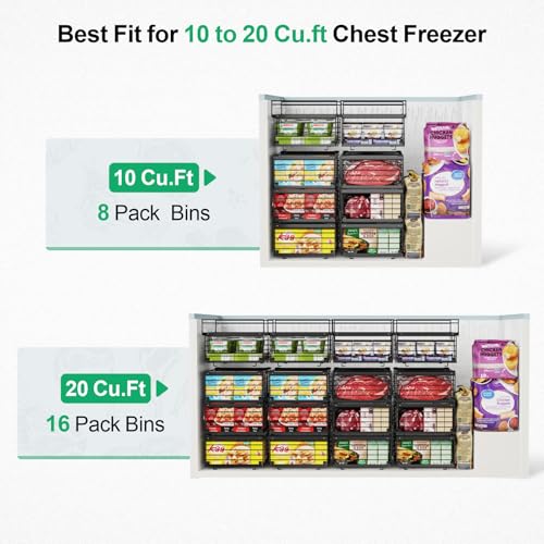 Freezer Organizer Bins - Adjustable Fits Chest Freezers - Image 4