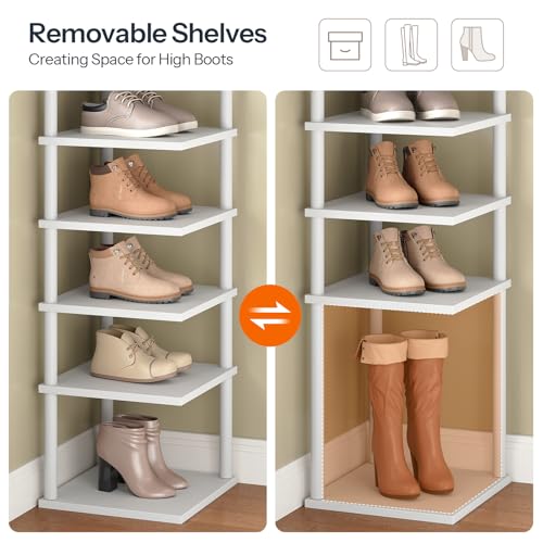 HOOBRO Vertical Shoe Rack, 8-Tier Narrow Shoe Shelf, | All Products - Image 5