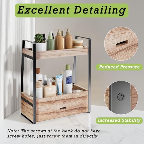 Boulphia 2-Tier Bathroom Organizer Countertop, Bathroom Sink - Image 6