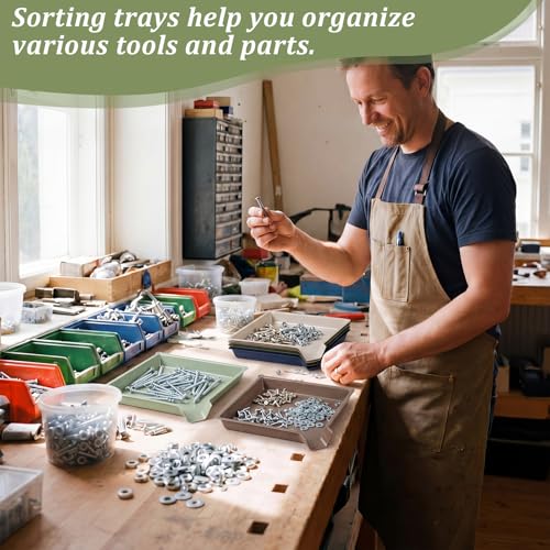 Reallnaive 6 Pcs Plastic Art Sorting Funnel Trays, Earthtone - Image 6