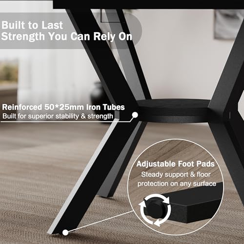 42"-58" Extendable Round Dining Table for 4-6 with Built-in Flip - Image 5