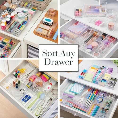 STORi SimpleSort 18-Piece Stackable Clear Drawer Organizer Set | - Image 5