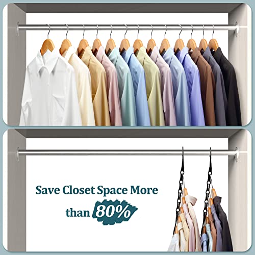 AMKUFO 6 Pack-Closet-Organizers-and-Storage, Space-Saving-Hangers - Image 3