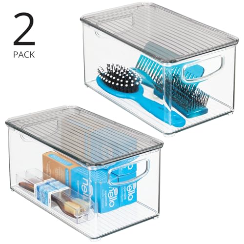 mDesign Deep Plastic Bathroom Storage Bin Box | Home Organization - Image 5