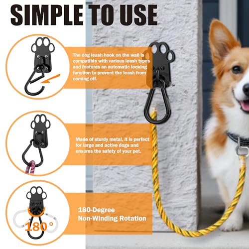 XIAOXINGYUN Heavy-Duty Indoor and Outdoor Dog Leash Holder - Image 4